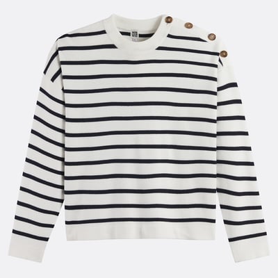Pull marinière en coton LA REDOUTE COLLECTIONS
