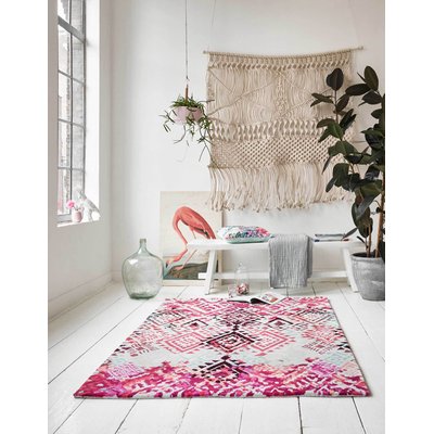 Tapis pure laine tufté motif coloré ,  LOVE VINTAGE ACCESSORIZE