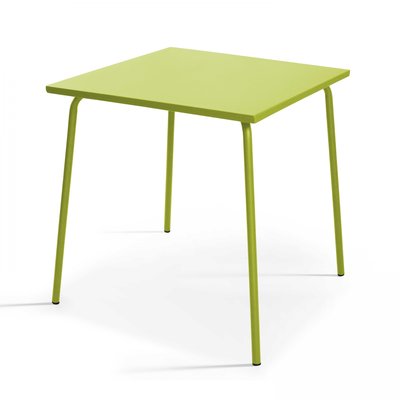 Table de jardin carrée en métal, PALAVAS OVIALA
