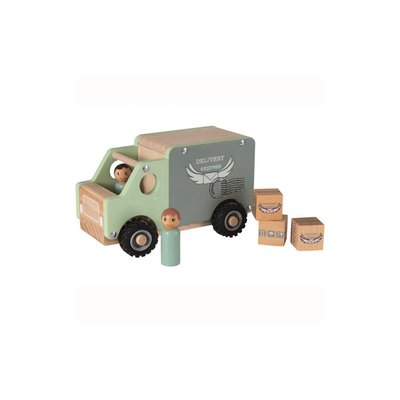 Jeu à rouler grand fourgon en bois EGMONT TOYS