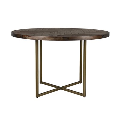 Table de repas ronde en bois et acier - CLASS DUTCHBONE