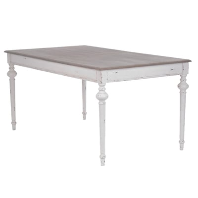 Table à manger rectangulaire 6 personnes en bois mindi Légende AMADEUS