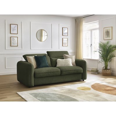 Canapé lit 3 places en tissu chiné couchage 160x200 cm, ACHILLE BOBOCHIC