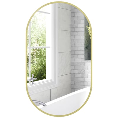 Miroir de salle de bains Alliage d'aluminium HOMCOM
