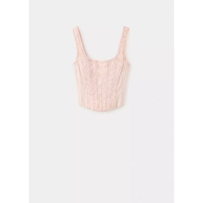 Top style corset jacquard MANGO