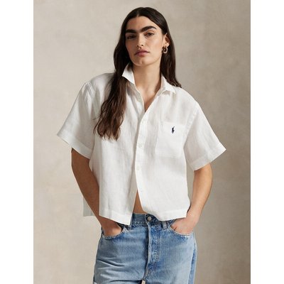 Linen Oversize Blouse with Short Sleeves POLO RALPH LAUREN