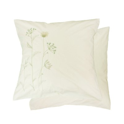 Taie d'oreiller percale de coton 80 fils/cm² lavé ANAE GARNIER-THIEBAUT
