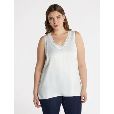 Top avec devant en satin, dos en jersey FIORELLA RUBINO