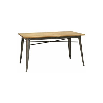 Table à manger indus en métal et bois AUBRY GASPARD