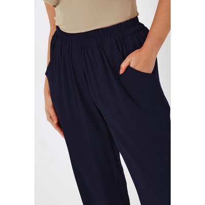 Pantalon de tailleur uni élastiqué à la taille JEAN-MARC PHILIPPE