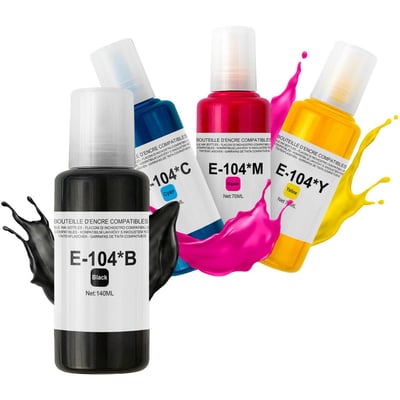 Cartouche d'encre Eco tank 102 B/C/Y/M ESSENTIEL B