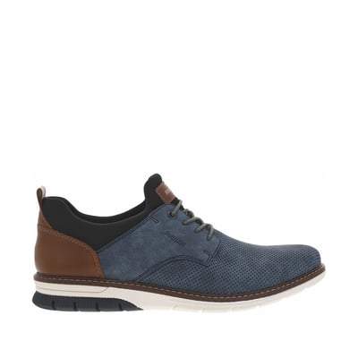 Baskets basses style derbies noisette avec des lacets ronds marron et blancs RIEKER