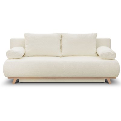 Canapé convertible 3 places en tissu bouclette - LARIA HOMIFAB