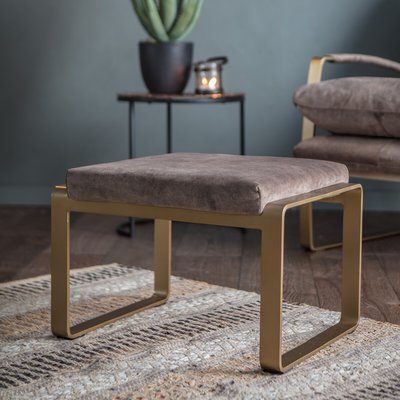 Ambala Faux Suede Footstool SO'HOME