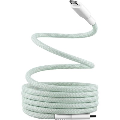 Câble de charge USB-C/USB-C 1.5m gaine aimantée vert TNB