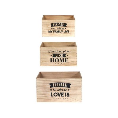 Caisse en bois empilables Home (Lot de 3) CMP