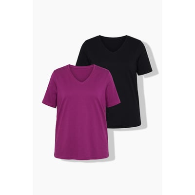 T-shirts, lot de 2, coupe classique ULLA POPKEN