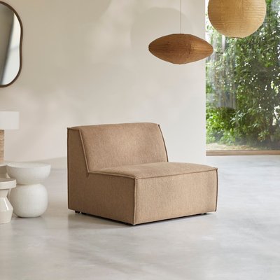 Chauffeuse modulable en tissu camel DARIO TIKAMOON
