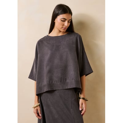 Top ample en satin de lyocell LA FEE MARABOUTEE