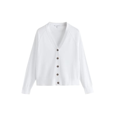 Cardigan boutonné en coton majoritaire col v NEXT
