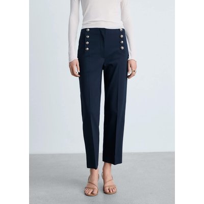 Pantalon droit boutons bijou MANGO