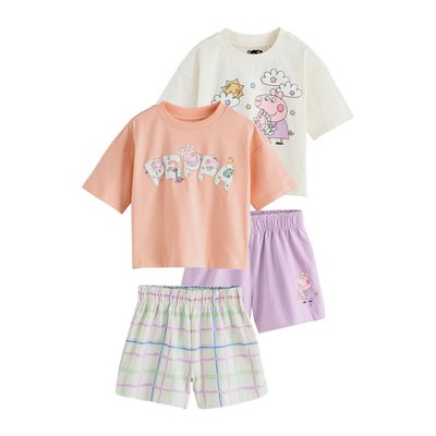 Pyjama court peppa pig violet/écru, lot de 2 NEXT