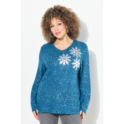 Sweat-shirt à col en V et manches longues ULLA POPKEN