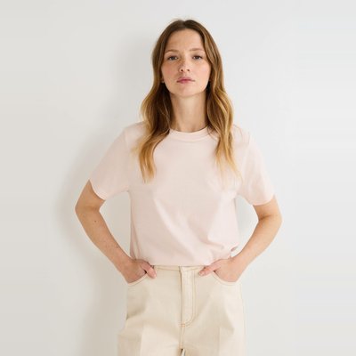 T-shirt manches courtes uni en coton BIO GOTS MONOPRIX