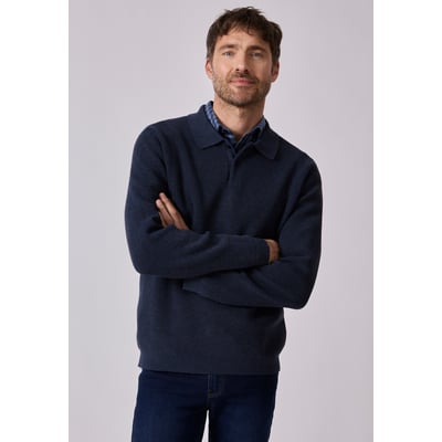 Pull Thermolactyl col polo en maille texturée DAMART