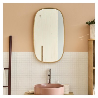 Miroir ovale chêne 40x70cm MELOE MOB IN
