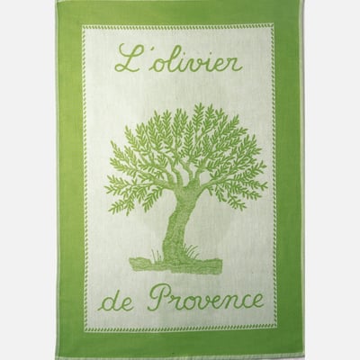 Torchon imprimé coton L'OLIVIER DE PROVENCE COUCKE