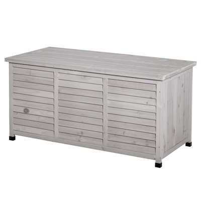 Coffre de rangement extérieur façade persienne 283L bois OUTSUNNY