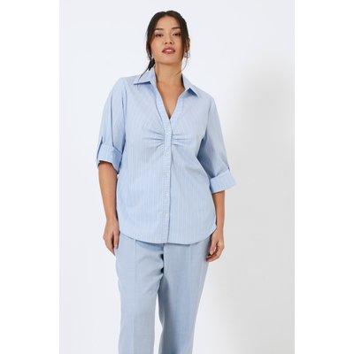 Chemise rayée en popeline de coton souple JEAN-MARC PHILIPPE