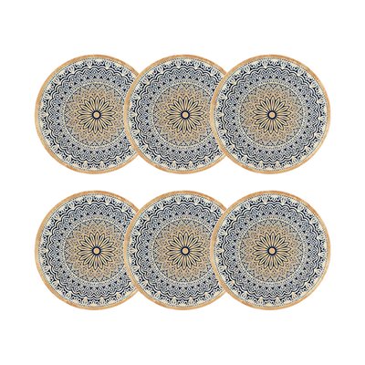 Lot de 6 assiettes plates en porcelaine 27cm, BYZANCE NOVASTYL