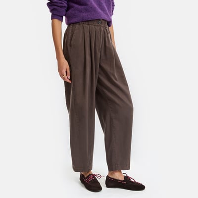 Elasticated Waist Wide Leg Pleat Front Trousers LA REDOUTE COLLECTIONS