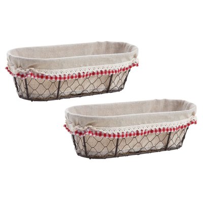 Corbeille grillage et jute Vichy Chic (lot de 2) Lot de 2 AUBRY GASPARD