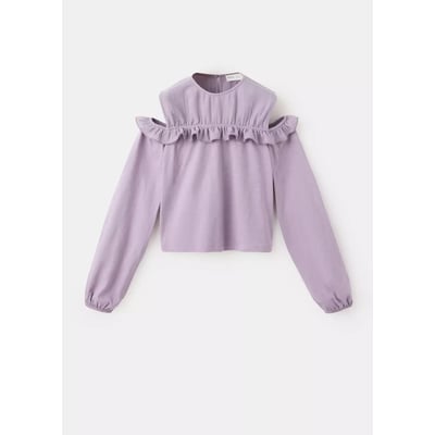 T-shirt en coton épaule dénudée MANGO KIDS