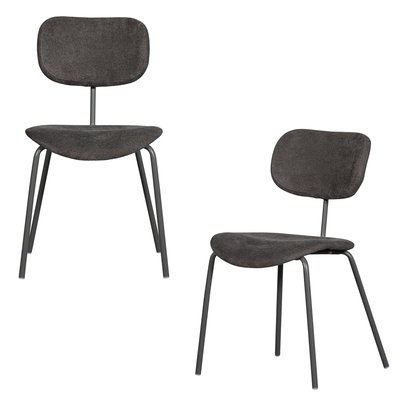 Lot de 2 chaises de table en polyester LINK WOOOD