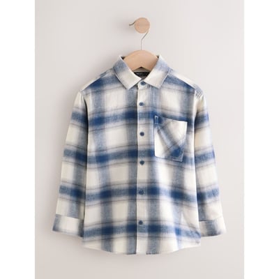 Chemise manches longues en coton à carreaux NEXT
