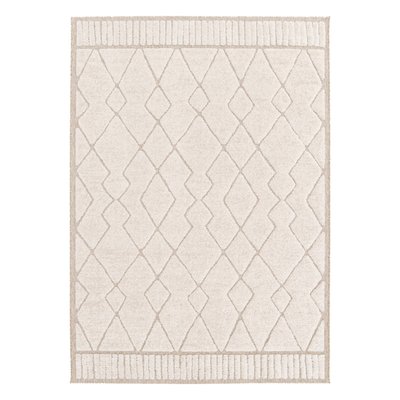 Tapis intérieur motif ethnique berbère beige et créme JUDY SWEEEK