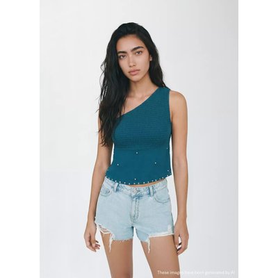 Short à micro-effets usés MANGO TEEN
