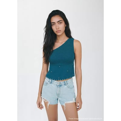 Short détail effiloché MANGO TEEN
