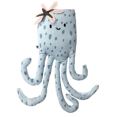 Coussin dehoussable avec pompons Octopia le poulpe EDEN