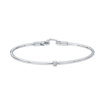 Jonc en acier et cristal CLEOR