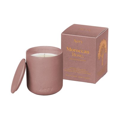 Bougie En Pot Céramique Violet Parfum Rose Du Maroc 280 G AERY