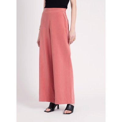 Pantalon large à détails dorés SABLE NAF NAF