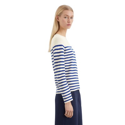 Pull à rayures slim en coton organique doux MARC O'POLO