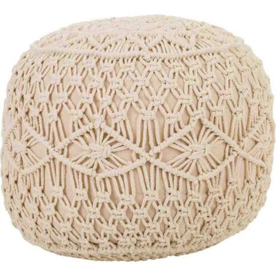 Pouf tricoté  élégant pour salon ou chambre cosy RECOLLECTION