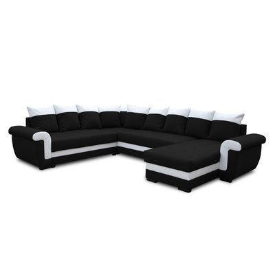 Canapé d'Angle Convertible en Simili/Tissu 7 places - HENRY LISA DESIGN