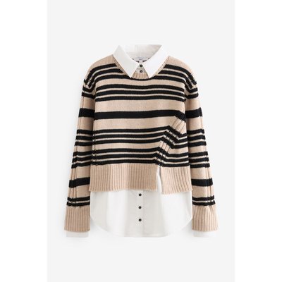Pull avec chemise superposée manches longues NEXT